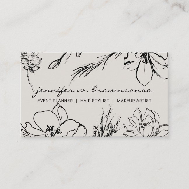 Botanical Signature Artist Business Card