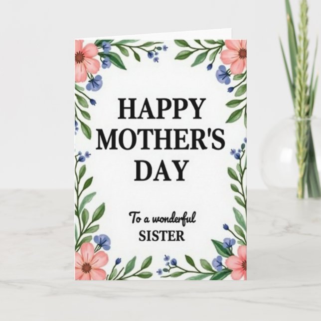Botanical Sisters Day Card (Front)