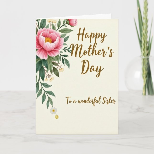Botanical Sisters Day Tribute Card (Front)