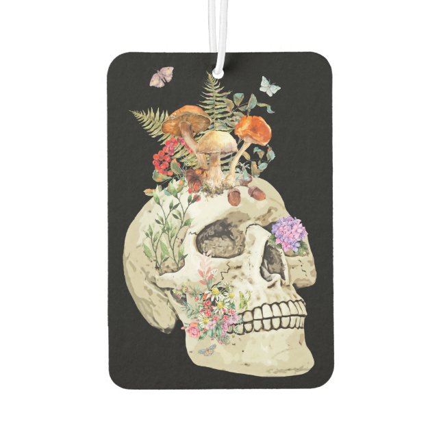 Botanical Skull Air Freshener (Back)