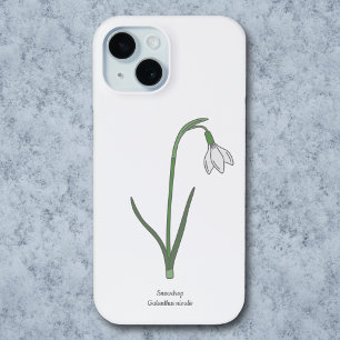Botanical Snowdrop Pastel Flower iPhone 15 Case