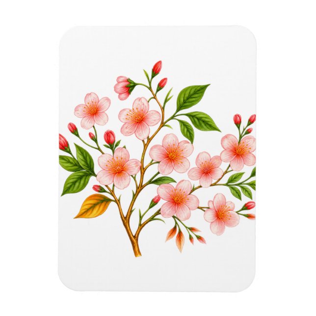 Botanical Spring Design Magnet (Vertical)