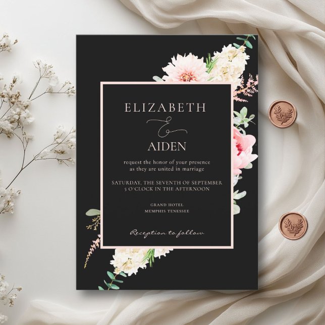 Botanical Spring Invitation (Watercolor Botanical Spring Invitation. Print & Download avaible.)