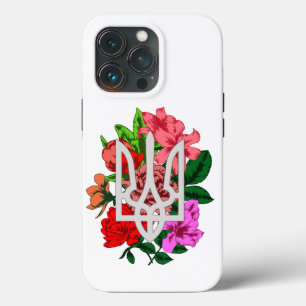 Botanical still and Ukrainian trident tryzub iPhone 13 Pro Case