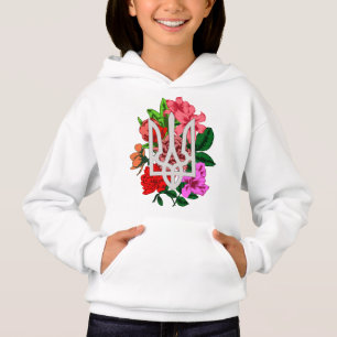 Botanical still and Ukrainian trident tryzub Hoodie