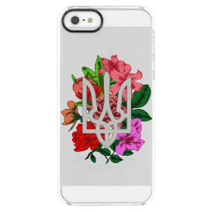 Botanical still and Ukrainian trident tryzub Clear iPhone SE/5/5s Case