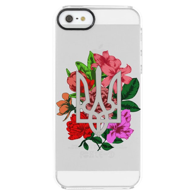 Botanical still and Ukrainian trident tryzub Uncommon iPhone Case (Back)