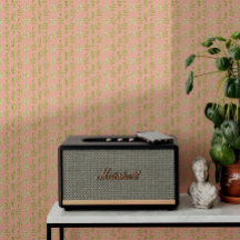 Botanical Stripe Feminine Vintage Pretty Bathroom