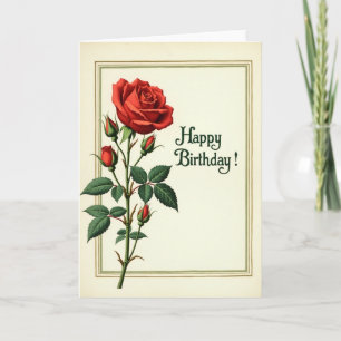 Botanical Study Birthday Card