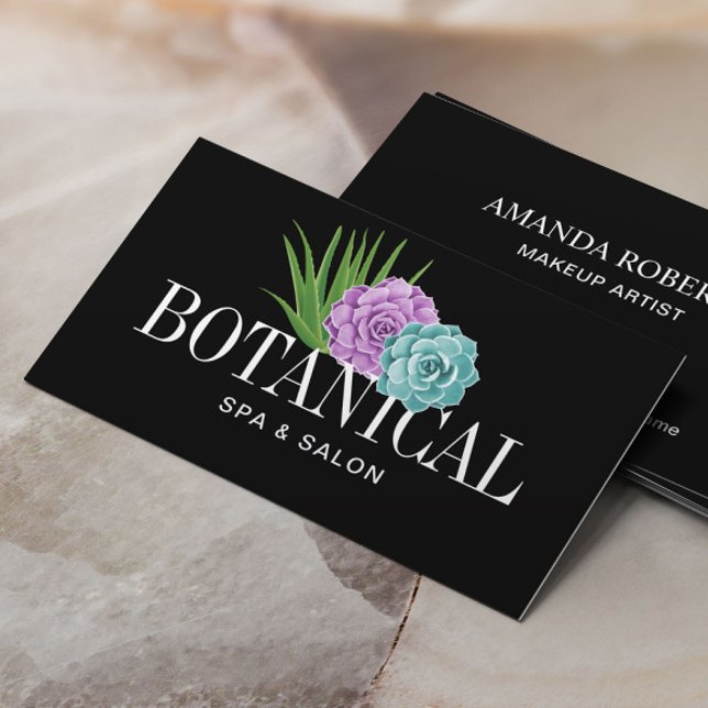 Botanical Succulent Aloe Vera Nature Salon & Spa Business Card (Creator Uploaded)