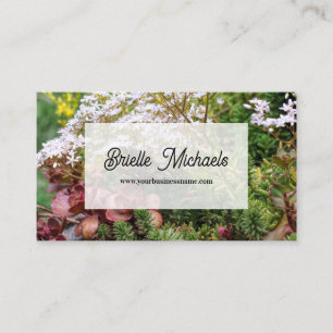 Botanical Succulent Professional Branding Business Card