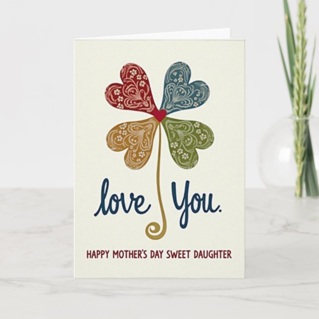 Botanical Sweet Mothers Day Card (Front)