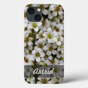 Botanical Sweet White Flowers Photo any Name iPhone 13 Case