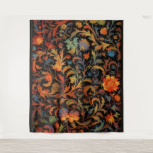 Botanical Tapestry - Bright colors at Night