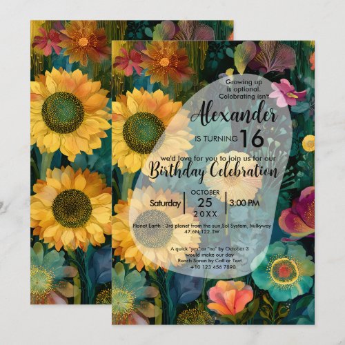 Botanical Tapestry | Colorful Flower Design Invitation