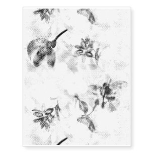 Botanical Tattoo   Halftone   Vintage   Floral