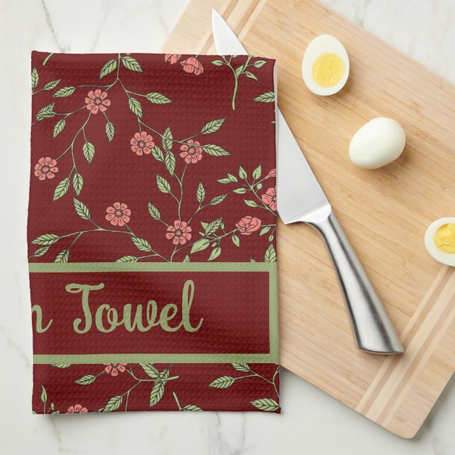  Botanical Template  Kitchen Towel (Quarter Fold)