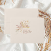 Botanical Terracotta Cream Pre-Addressed RSVP  Envelope