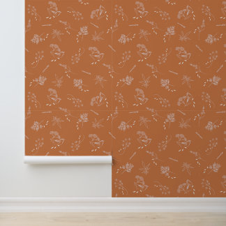 Botanical Terracotta Wallpaper