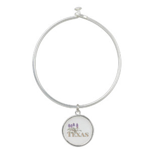 Botanical Texas Bluebonnet 2 Bangle Bracelet
