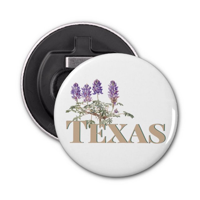 Botanical Texas Bluebonnet 2  Bottle Opener (Front)