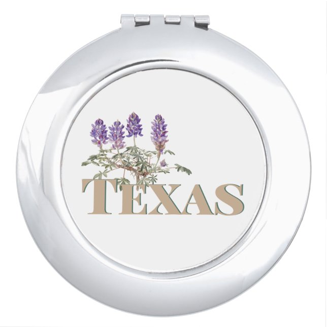 Botanical Texas Bluebonnet 2  Compact Mirror (Front)