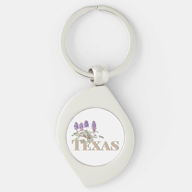 Botanical Texas Bluebonnet 2  Keychain (Front)