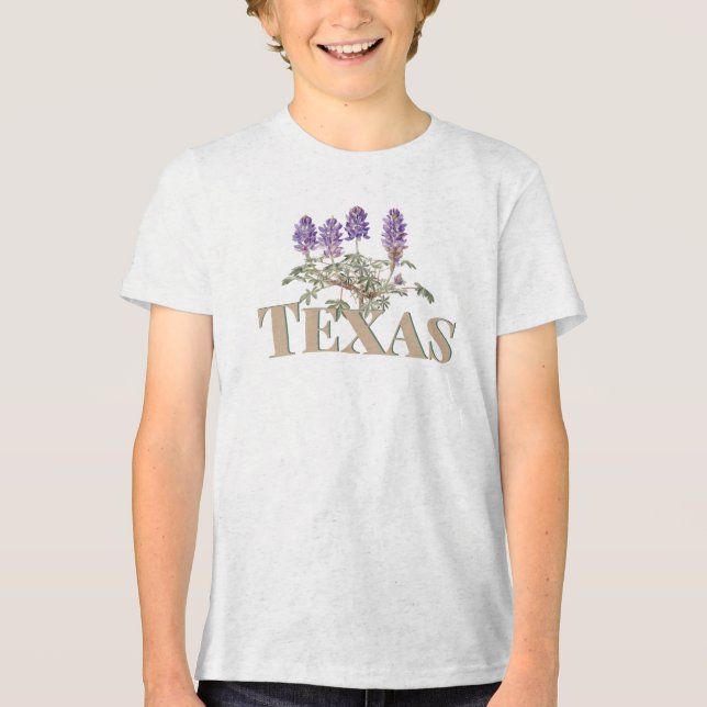 Botanical Texas Bluebonnet 2  Tri-Blend Shirt (Front)