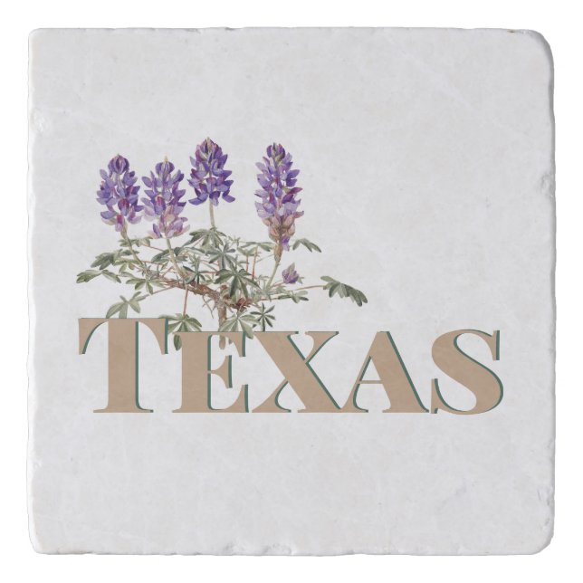 Botanical Texas Bluebonnet 2  Trivet (Front)