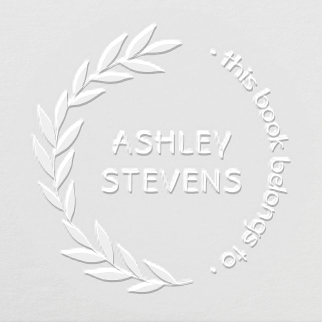 Botanical This Book Belongs To Embosser (Design)