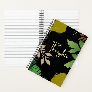 Botanical Thoughts Notebook Leaf Journal