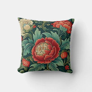 Botanical Throw Pillow - Peony