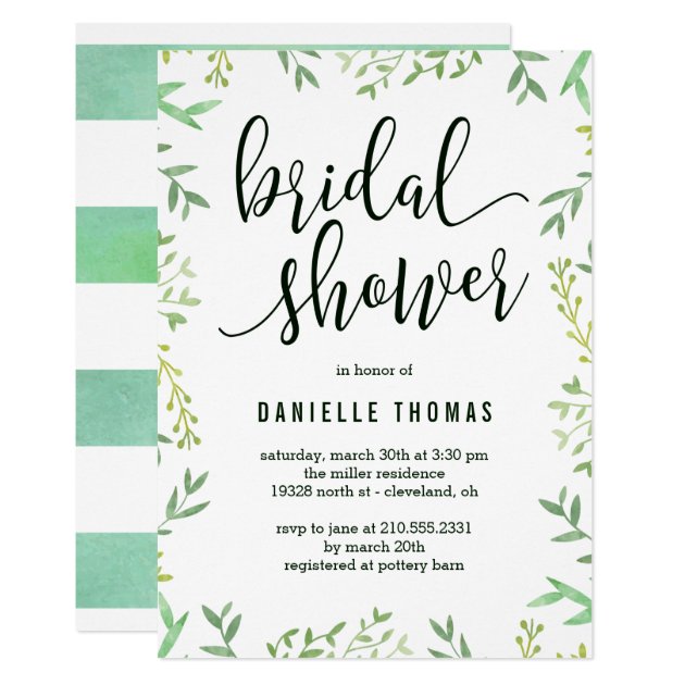 Botanical Touch Bridal Shower Invitation