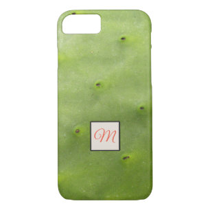 Botanical Tropical Green Cactus Photo Monogram iPhone 8/7 Case