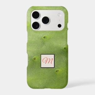 Botanical Tropical Green Cactus Photo Monogram iPhone 17 Pro Case