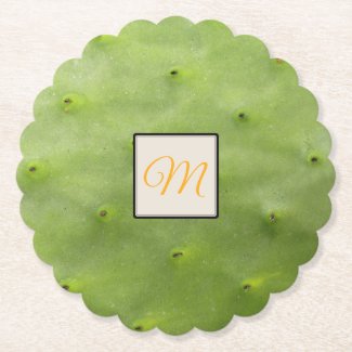 Botanical Tropical Green Cactus Photo Monogram