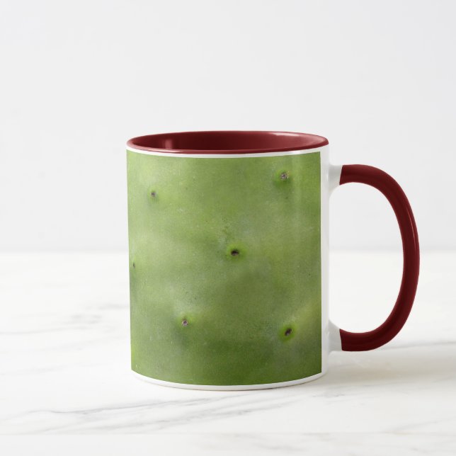 Botanical Tropical Green Cactus Photo Mug (Right)