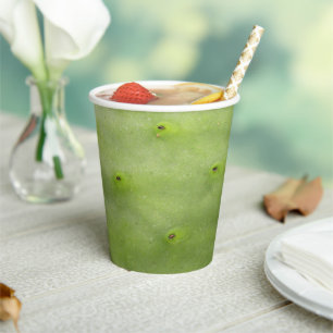 Botanical Tropical Green Cactus Photo Paper Cup
