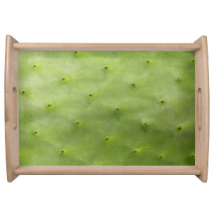 Botanical Tropical Green Cactus Photo Serving Tray