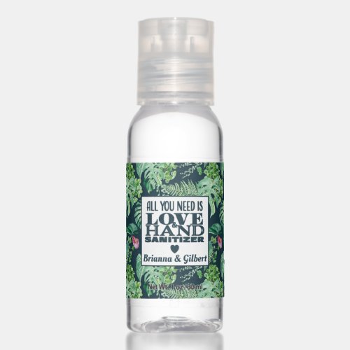 Botanical Tropical Hand Sanitizer Wedding Favor