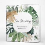 Botanical Tropical Leaves Wedding Modern Frame 3 Ring Binder<br><div class="desc">This design may be personalized in the area provided by changing the photo and/or text. Or it can be customized by clicking Personalize this Template and then choosing the click to customize further option and delete or change the color of the background, add text, change the text color or style,...</div>