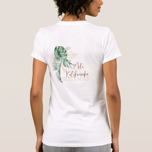 Botanical Tropical Mele Kalikimaka  T_Shirt