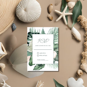 Botanical Tropical Wedding RSVP
