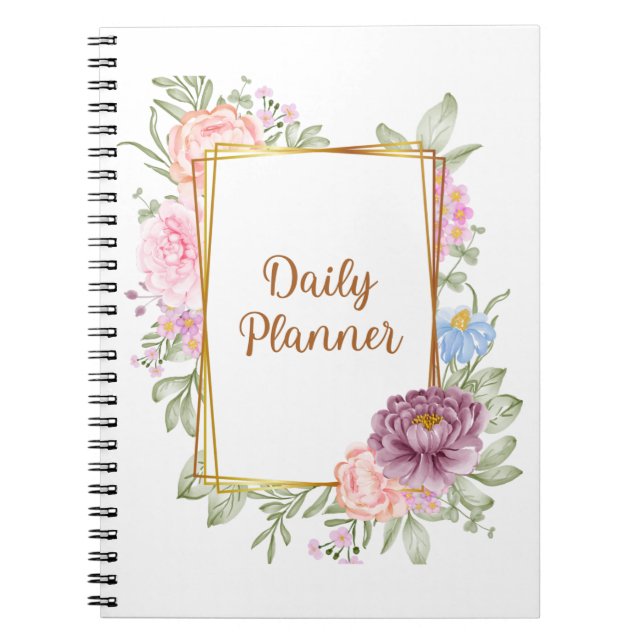 Botanical Undated daily planer  Notebook (Front)