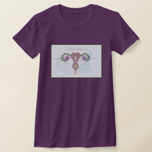 Botanical Uterus Anatomy T_Shirt