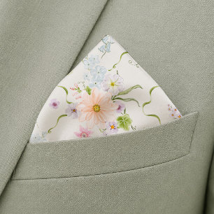 Botanical Vine Floral Wedding Pocket Square Bandana