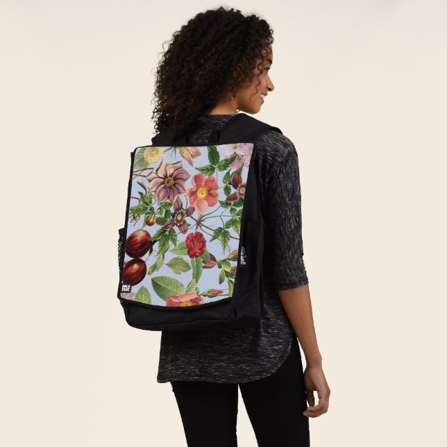 Botanical vintage design backpack (Worn)