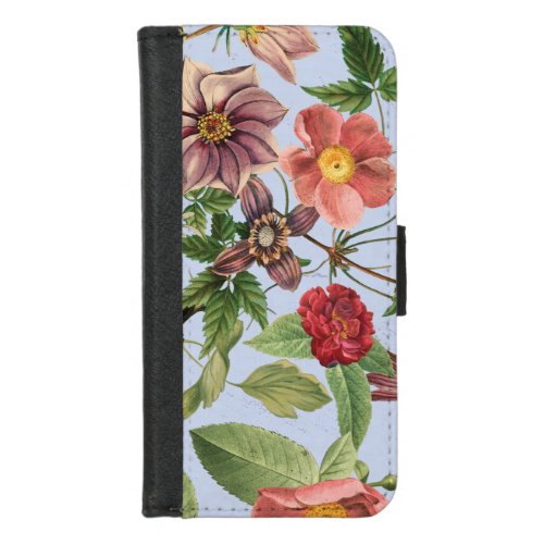 Botanical vintage design iPhone 8/7 wallet case