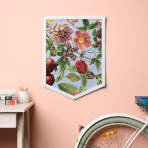 Botanical vintage design pennant