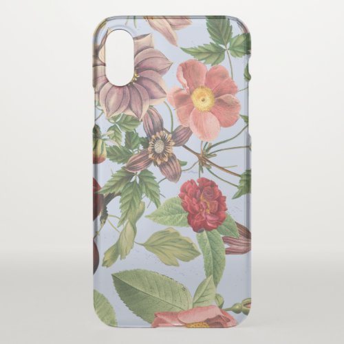 Botanical vintage design iPhone XS case